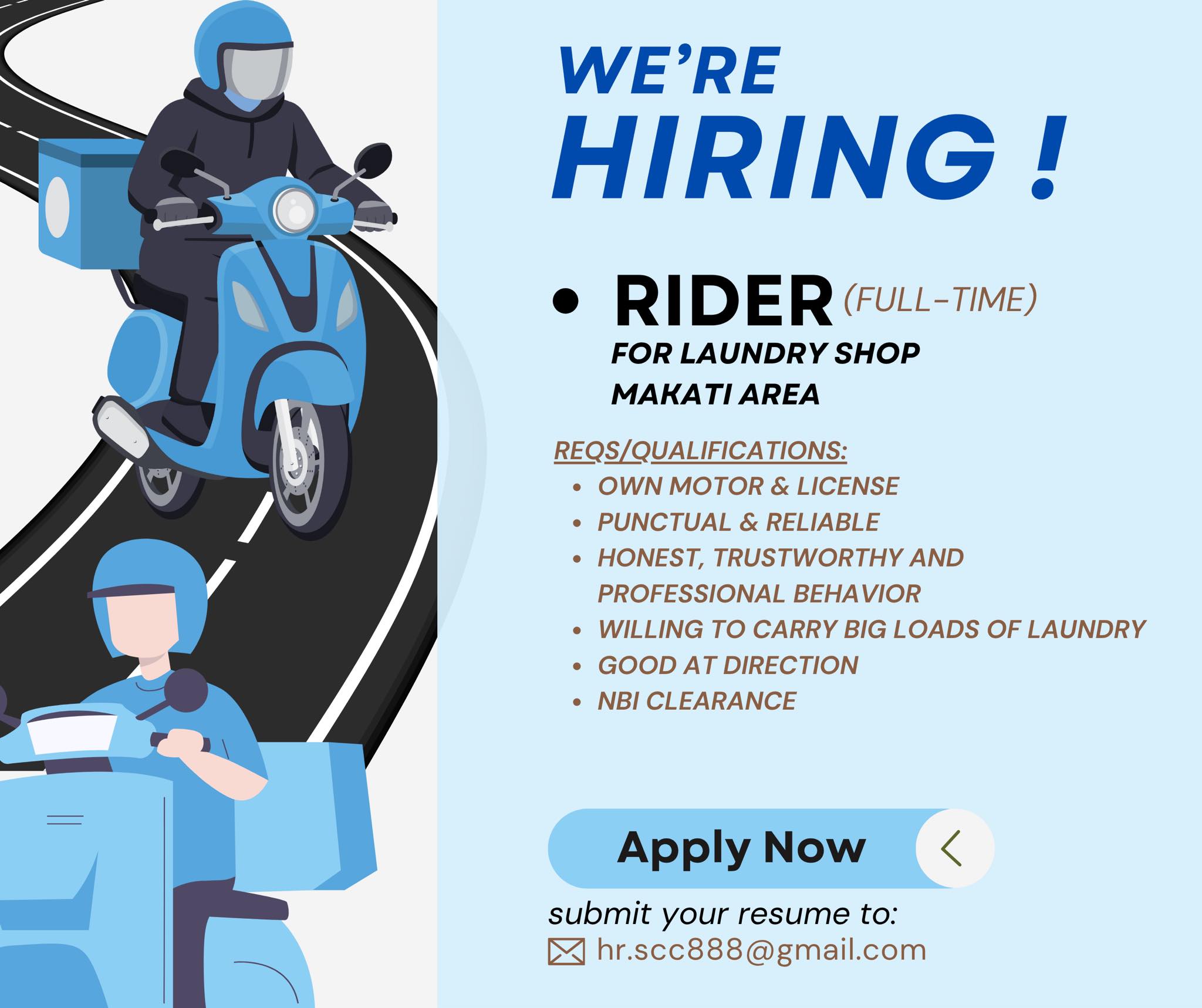 Delivery Rider/Messenger/Courier JOB HIRING | Facebook