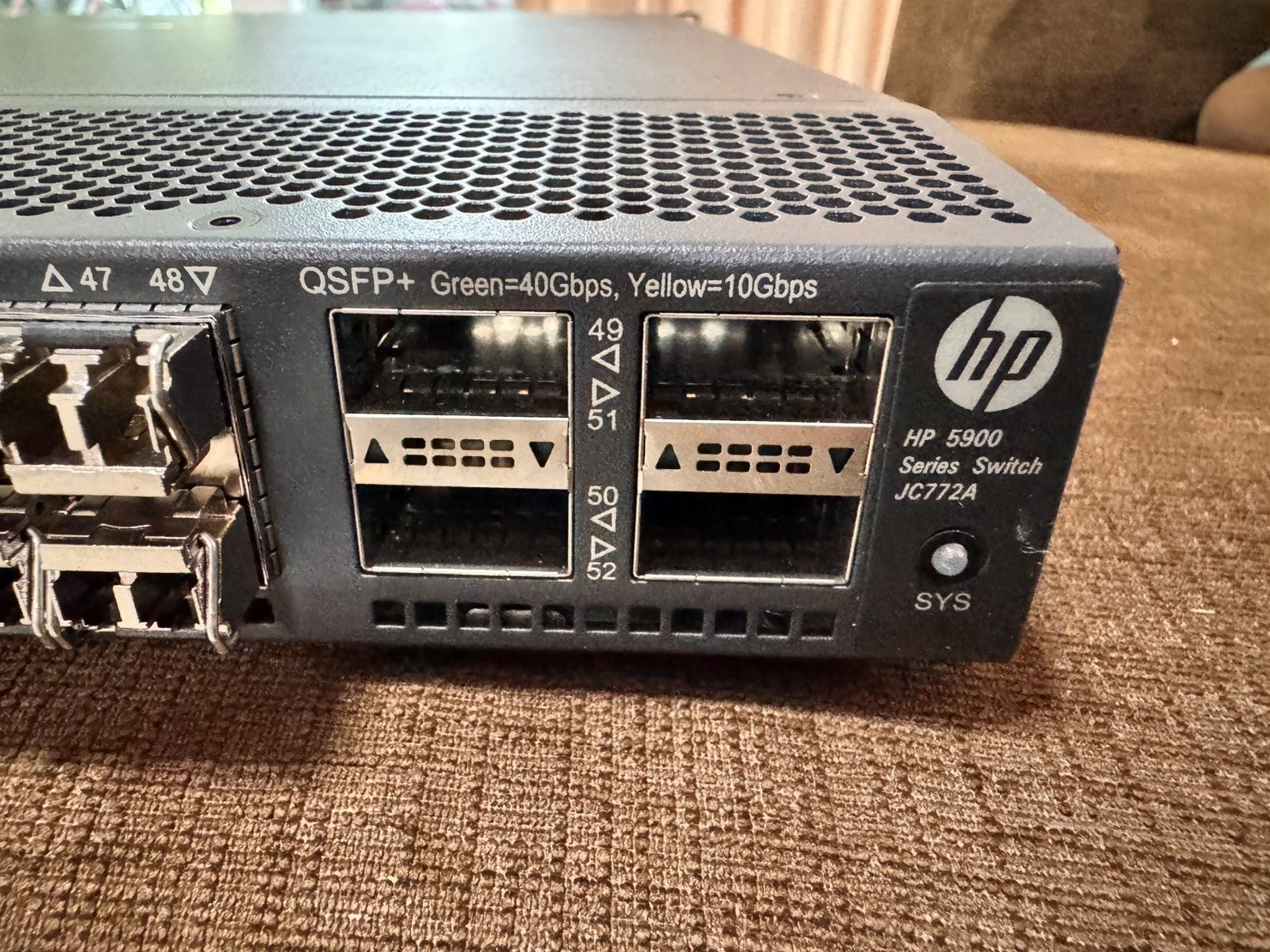 HP flex Fabric switch SPF+ 10Gbps 40 gbps QSFP 4 port