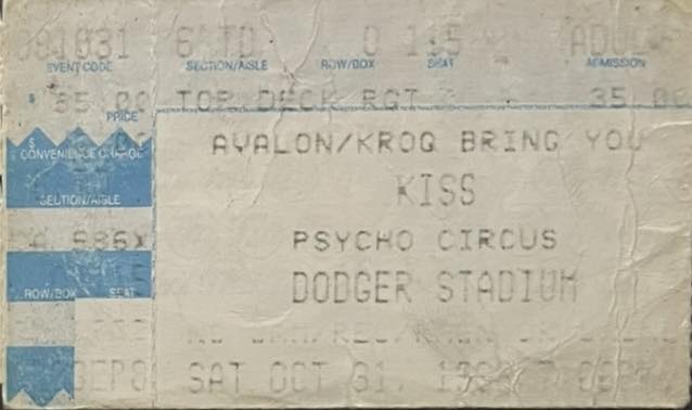 Kiss and Smashing Pumpkins at Dodger Stadium Halloween 1998