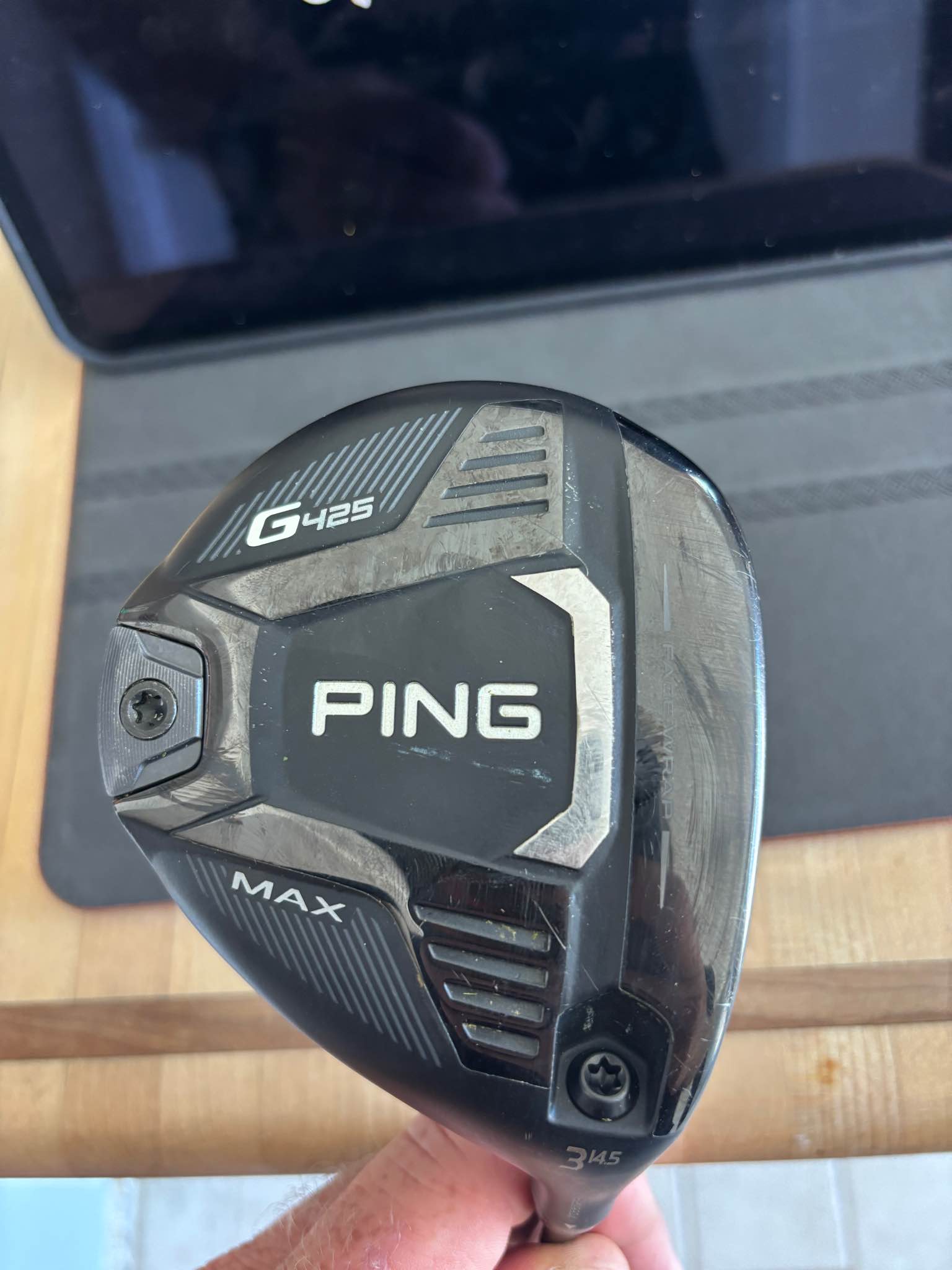 Used Ping G425 Max 3 wood with Tensei Orange 75x shaft. Club is in 