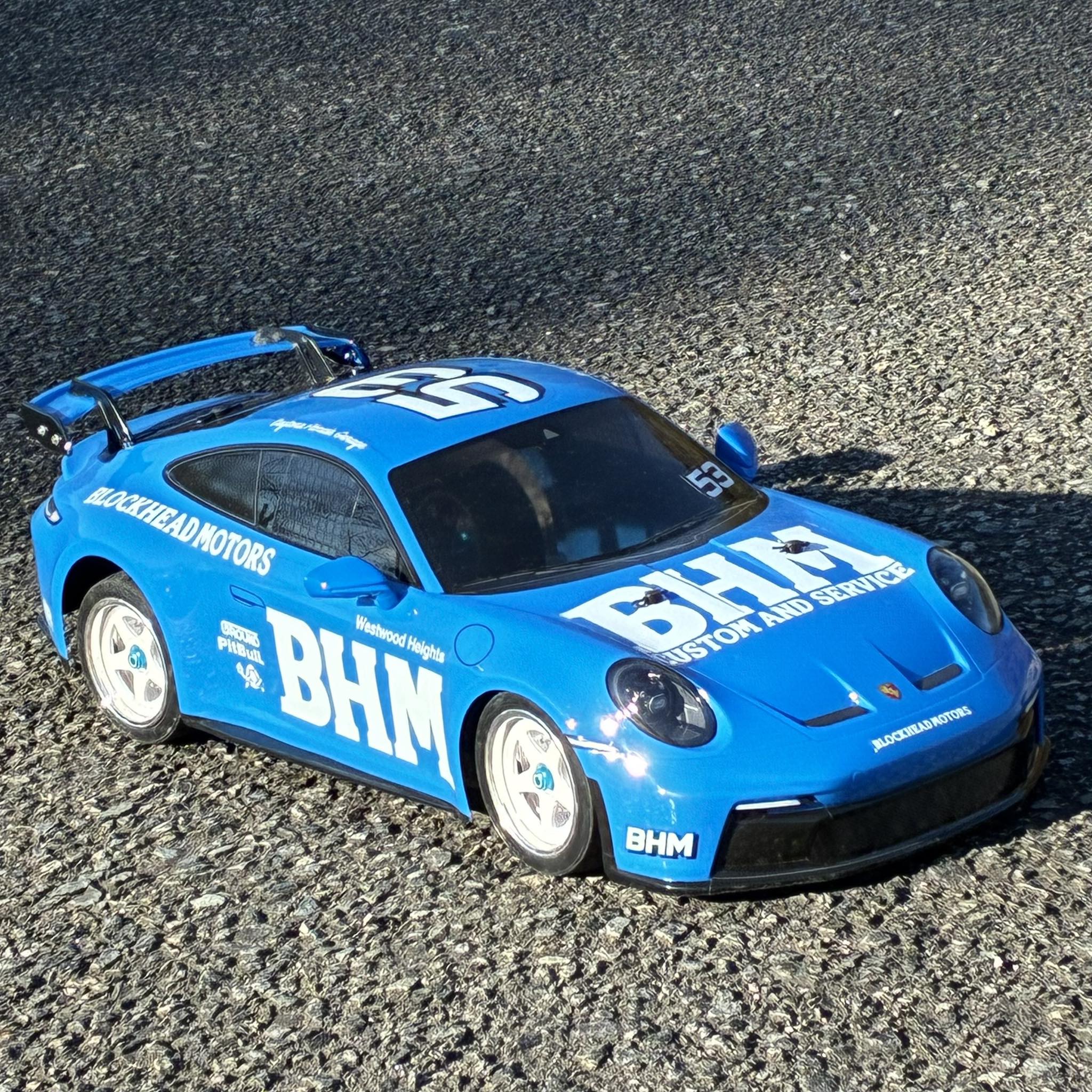 My Tamiya TT-02 chassis Porsche 911 GT3 53 Flrruda. Garaga A ลแล