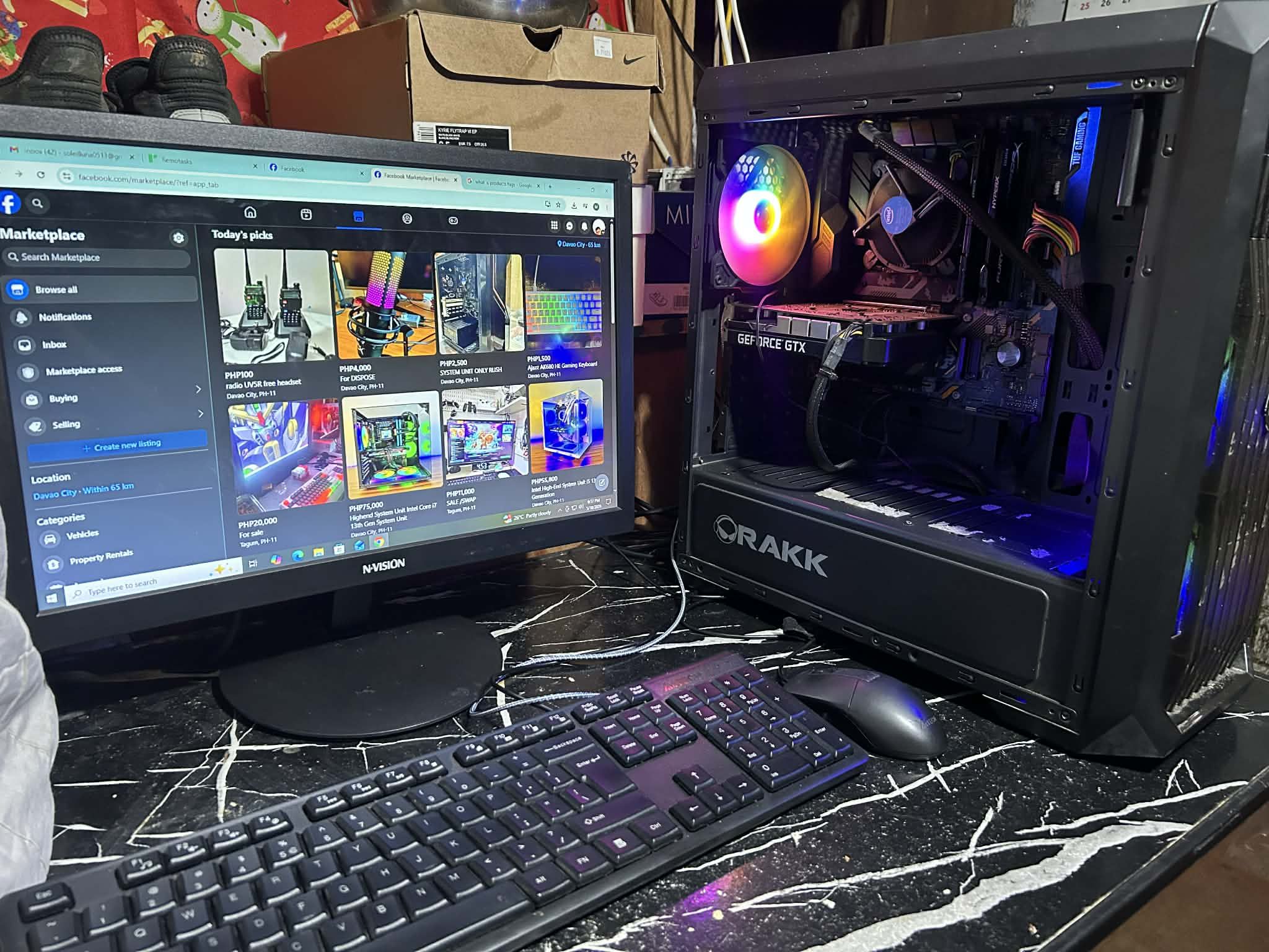PC set intel i3-9100 9th gen