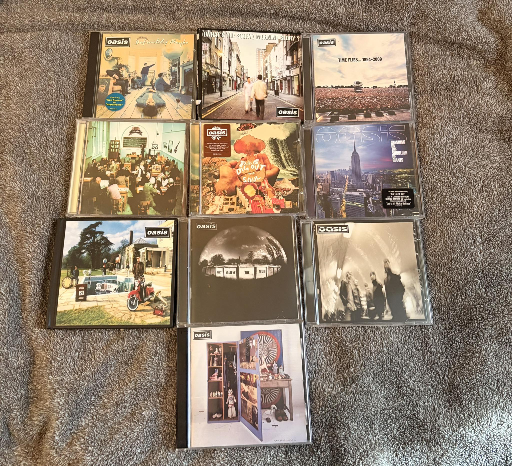 The complete Oasis cd collection, a goal since started in June
