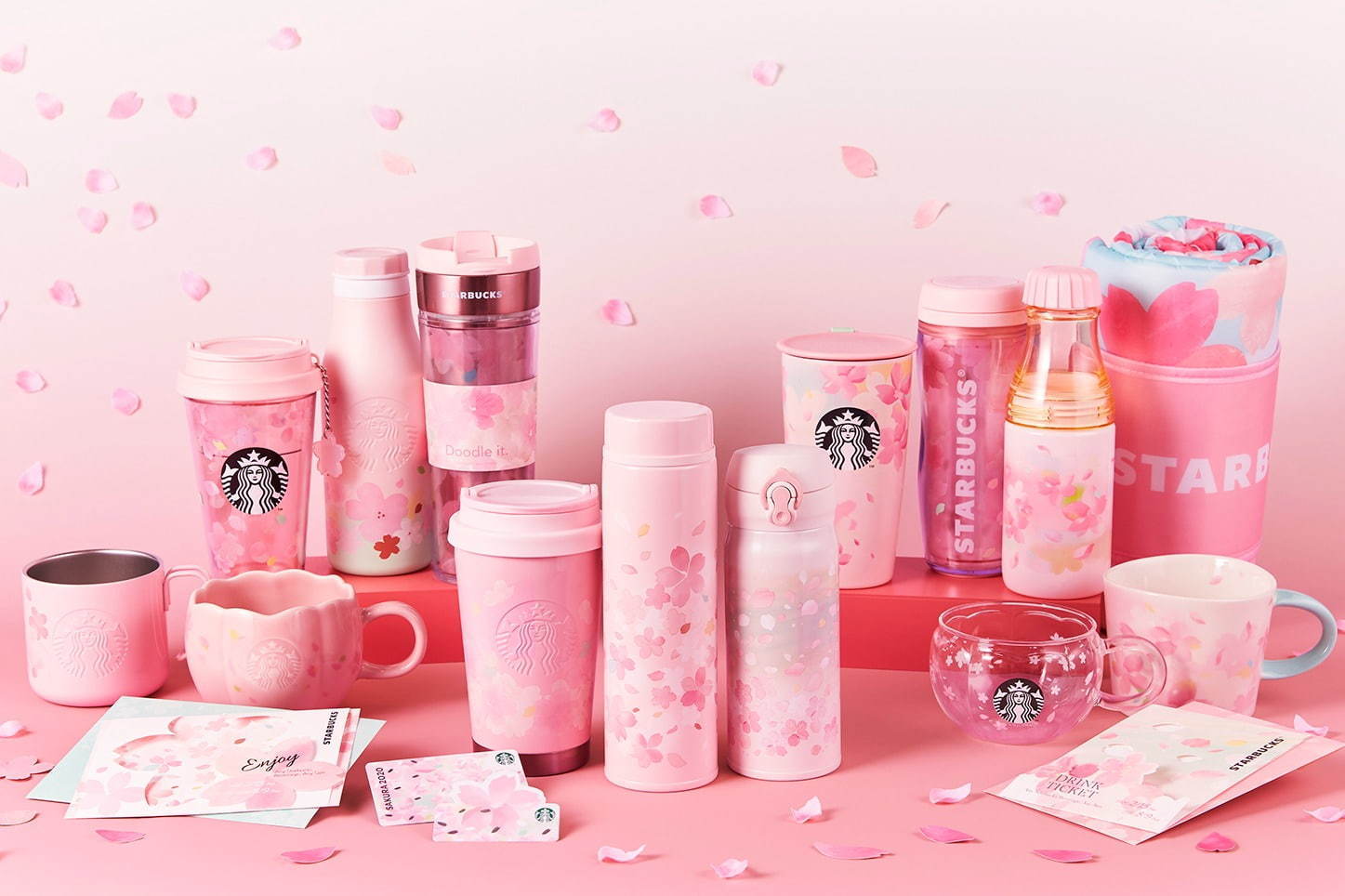 ?? Starbucks Sakura 2026 2-way stainless cup holder 355ml