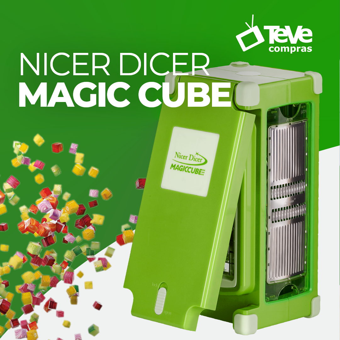 NICER DICER MAGIC CUBE! Mira el precio acá: www.tevecompras.com/nicer-dicer- magic-cube/p?utm_source=FACEBOOK&utm_medium=SOCIAL&utm_campaign=TVCredes Con sus filosas y seguras hojas intercambiables d