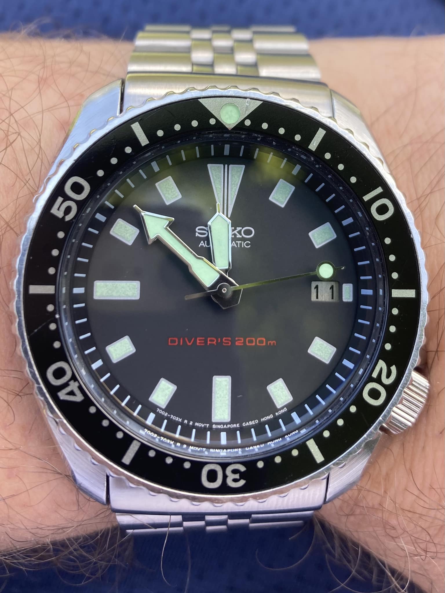 Seiko 7002 diver watch, a precursor to the SKX