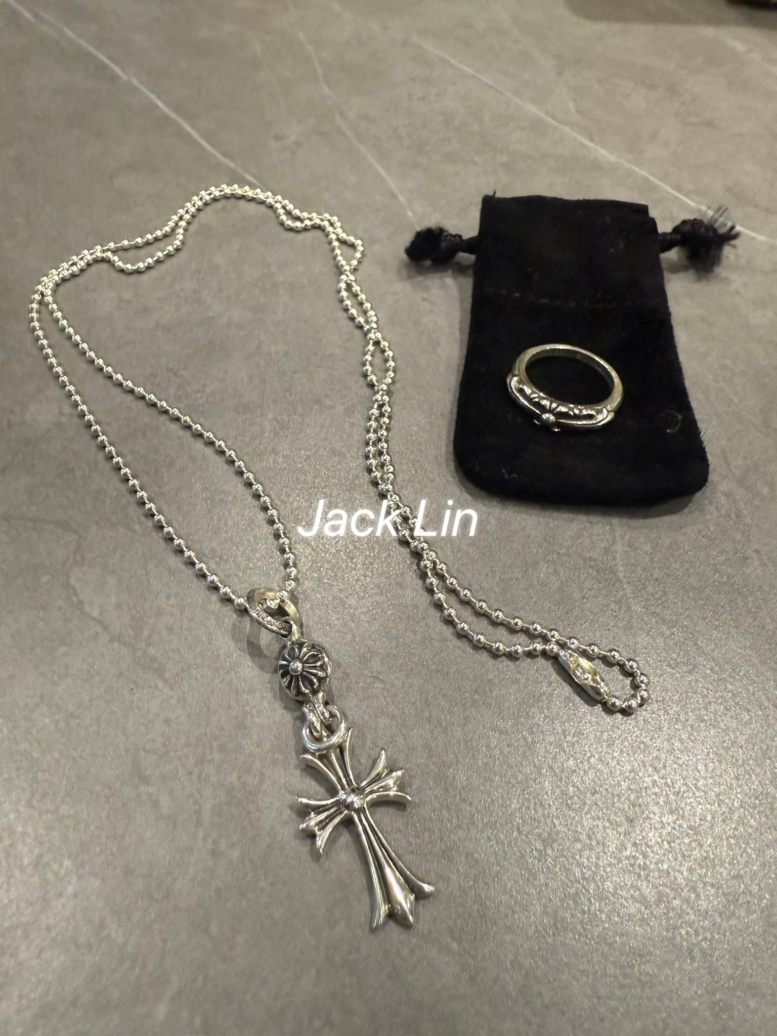 目的>：#出售<品項> : 1. Chrome hearts TinyE Necklace 50cm #Sold 