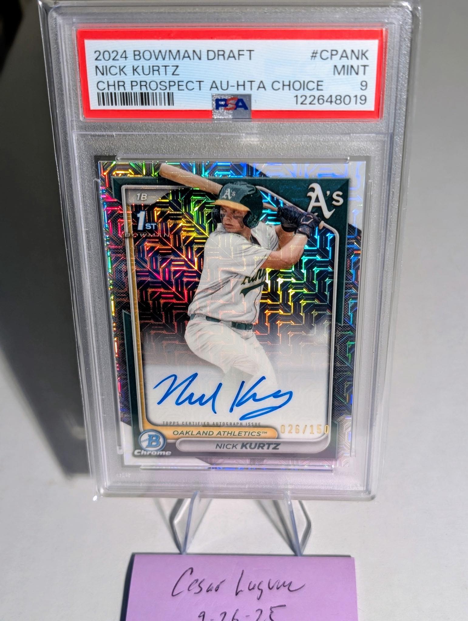Nick Kurtz rookie Superfractor autograph ? (?: @ToroPulls)
