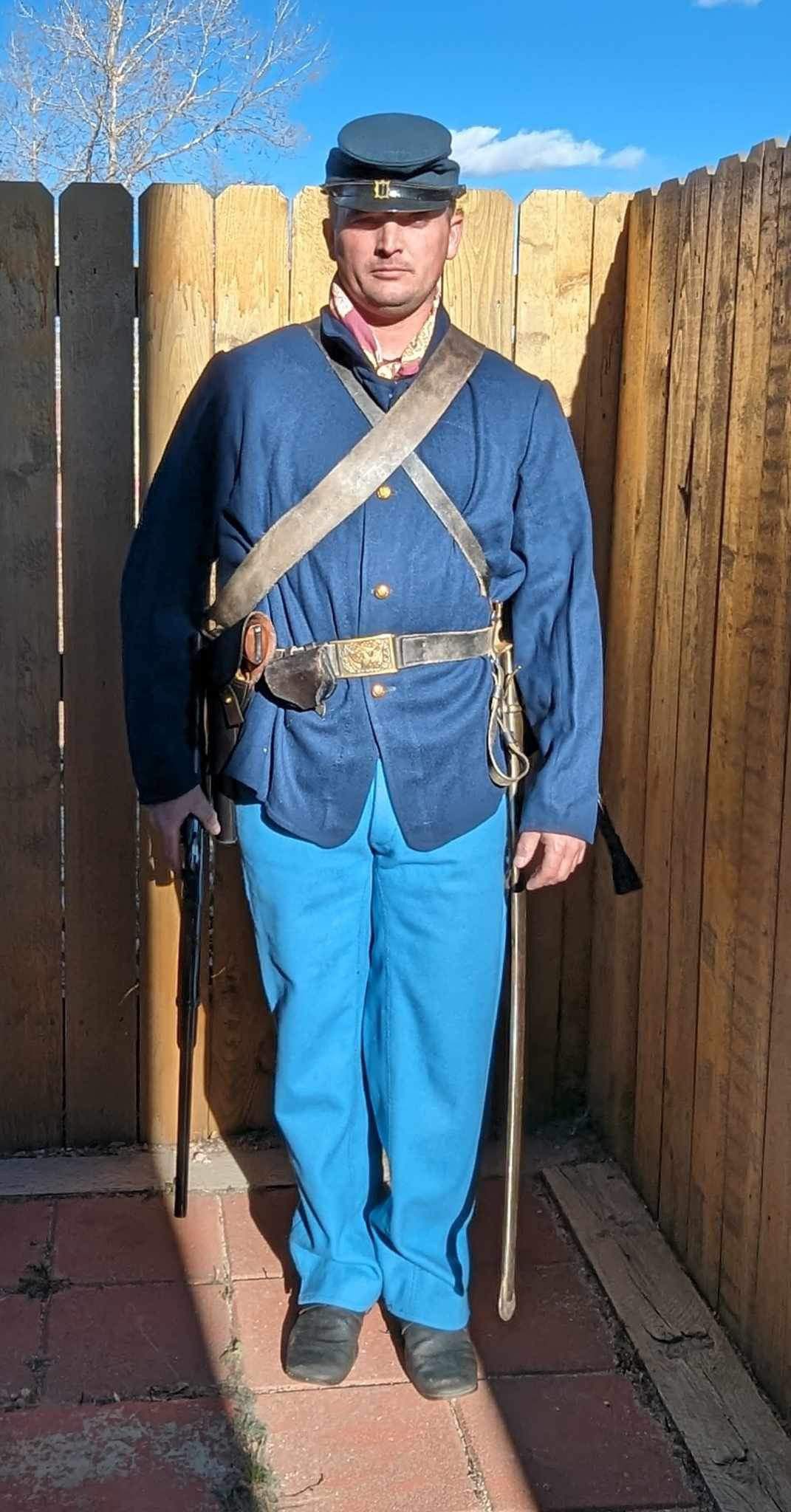cavalry dress blues U.S. 7th uniform at Little Bighorn reenactment Size:12 years Perfect for re jovani_cl- Plus Size Long Sleeve