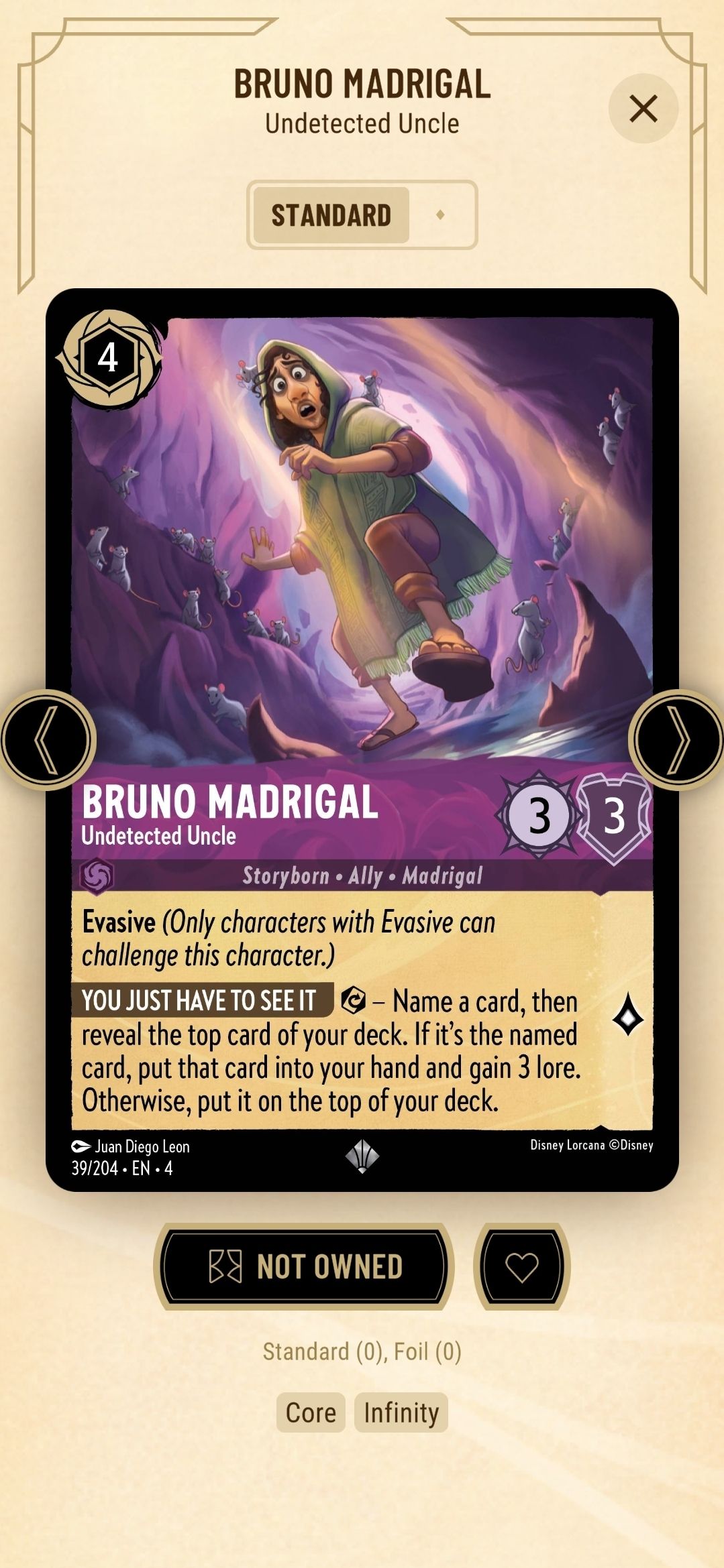 New Bruno reprint added to Disney Lorcana TCG