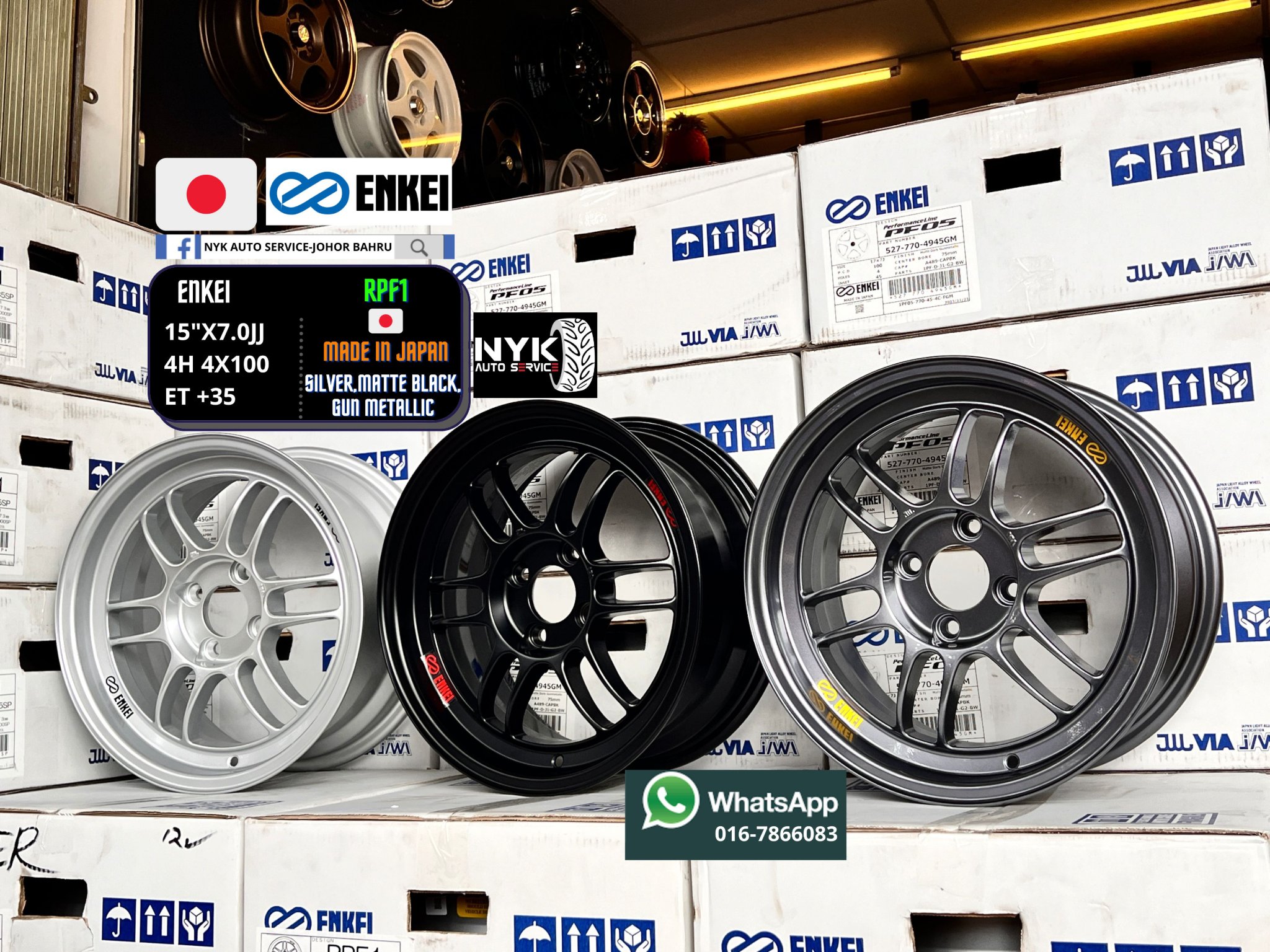 15”x7.0JJ PCD 4H 4x100 ET:+35 (LightWeight & Strong) 16”x7.0JJ PCD 