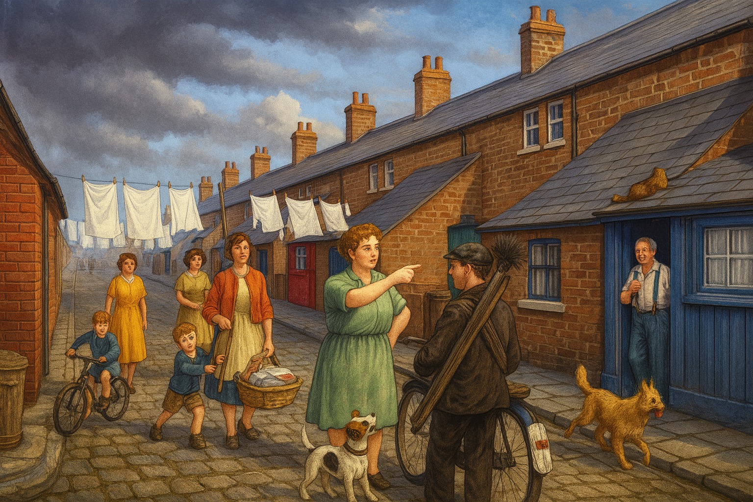Ashington Memories | My original watercolour of 'Weshing Day ...