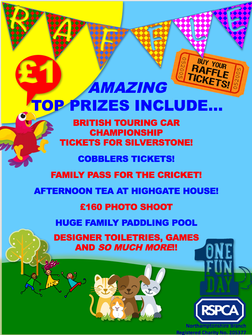 Our Summer raffle tickets... - RSPCA Northamptonshire Branch