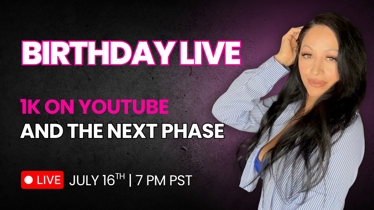 Come spend my birthday with me live June 29 at 5m est kick.com