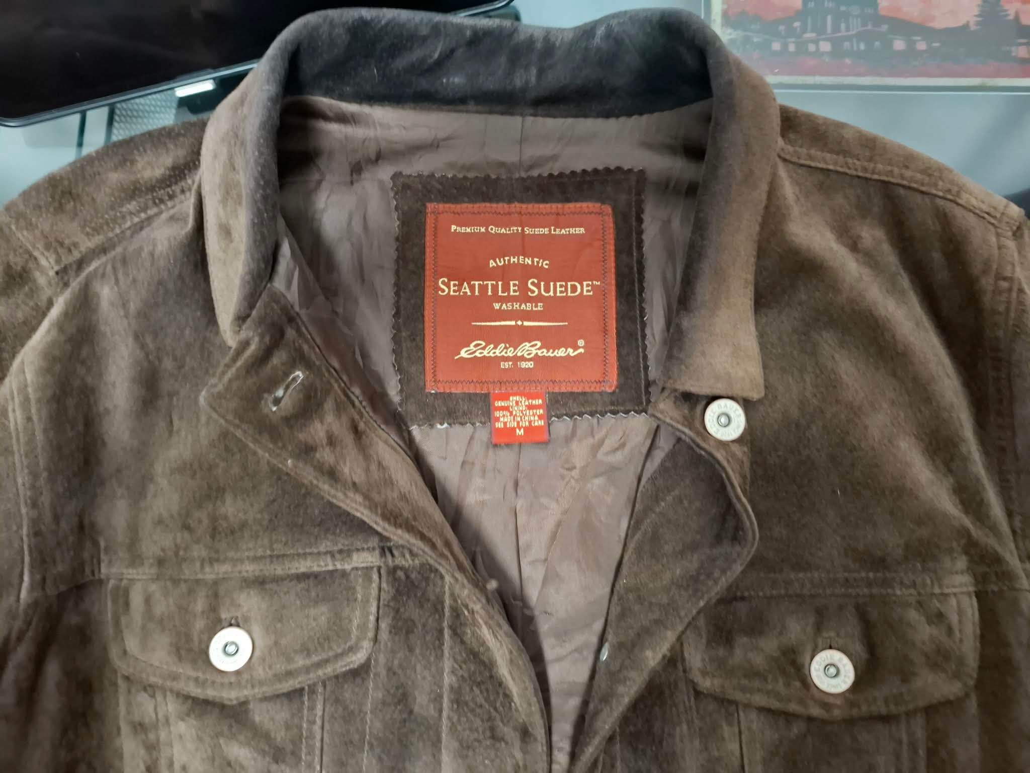 Authentic Eddie Bauer Seattle Suede Jacket - Size: Medium - Color 