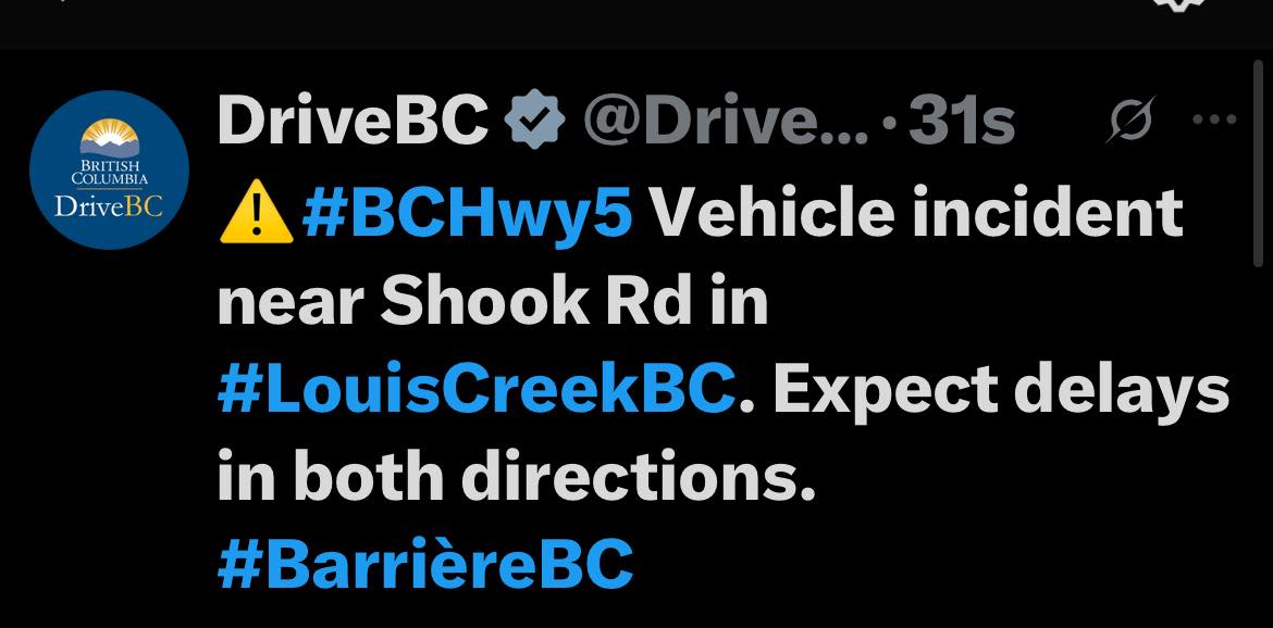 Hwy 5 Road Conditions Kamloops To Jasper | Facebook