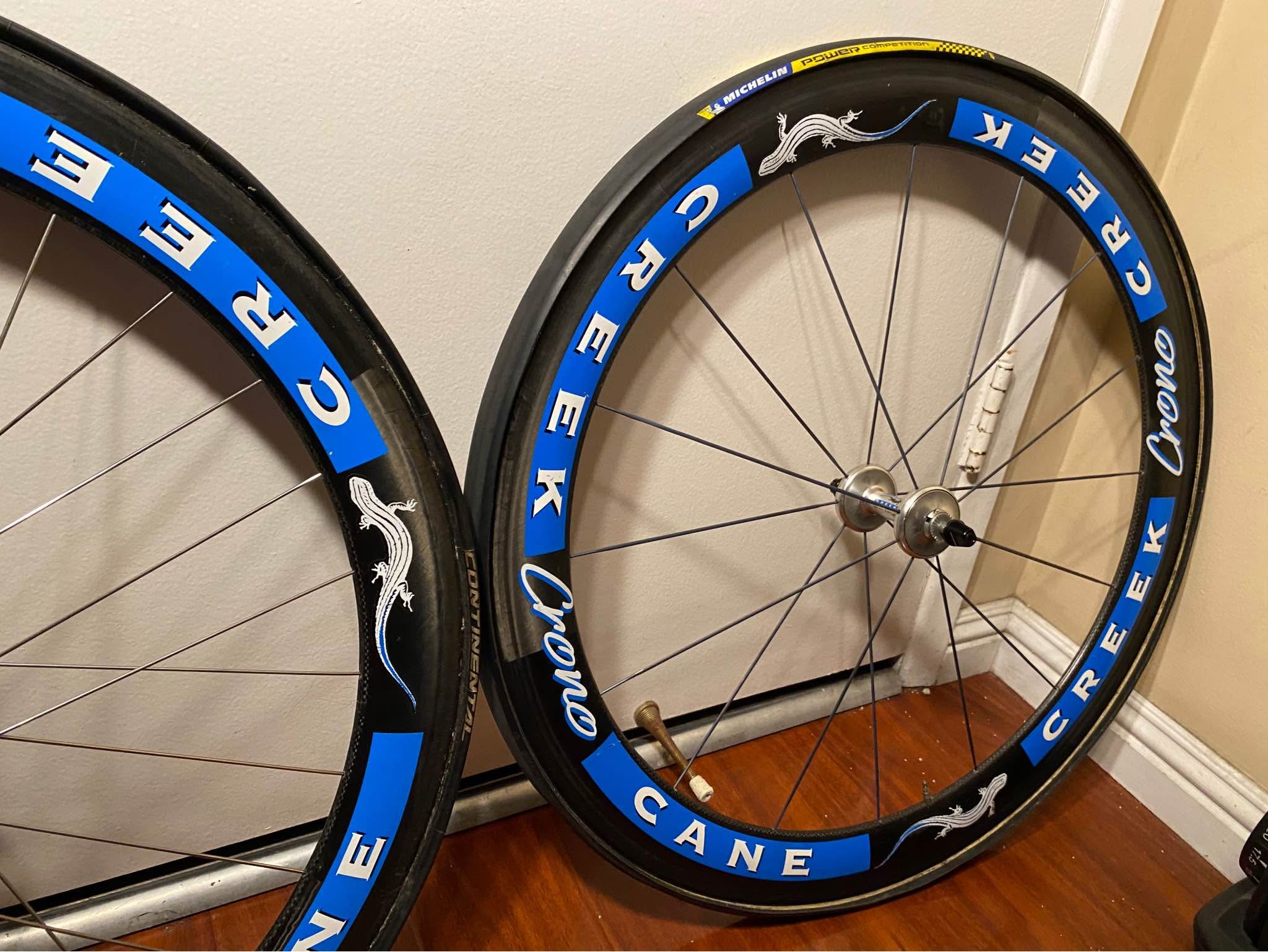 Deep-section carbon track tubular wheels, Cane Creek Crono Aero