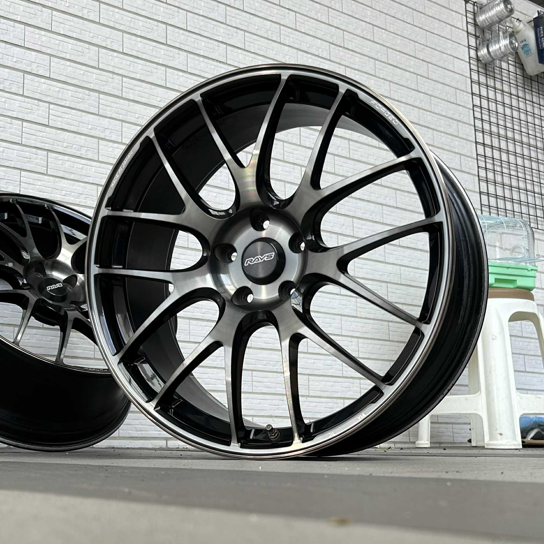 出售RAYS 鍛造框G27-PM 20吋5孔114.3 ET45 8.5J 約9.4KG 真圓原漆KK色 
