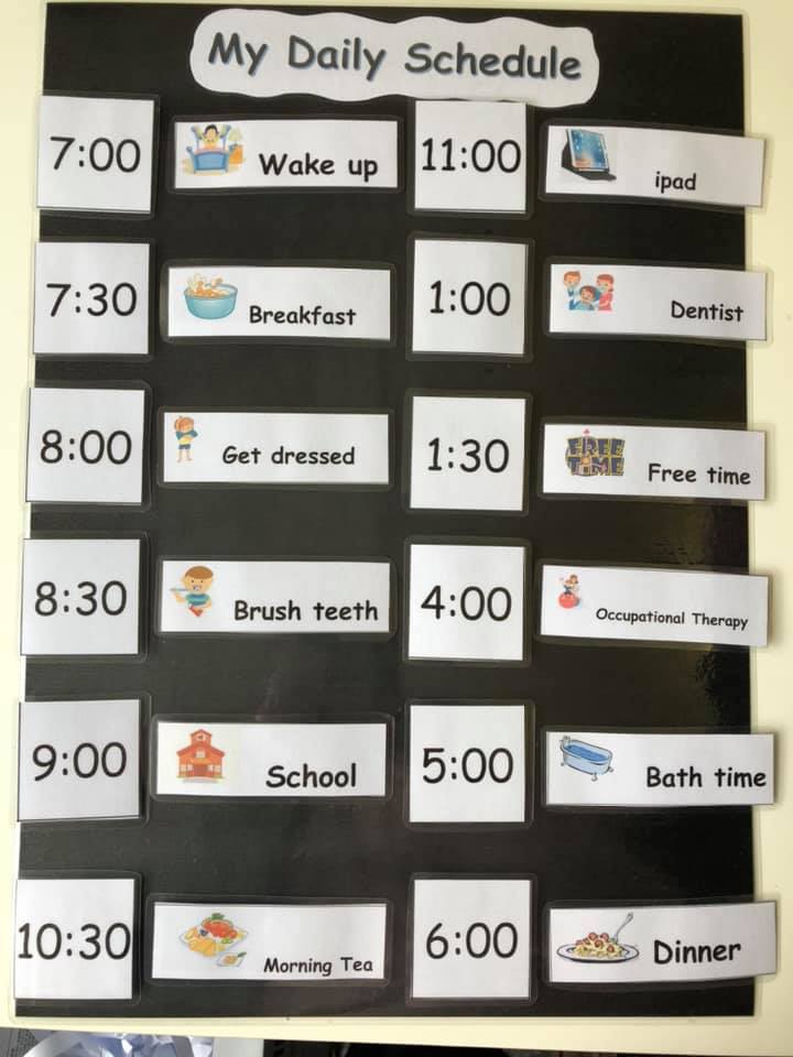 Our daily schedule,... - Helping Hands Educational Resources