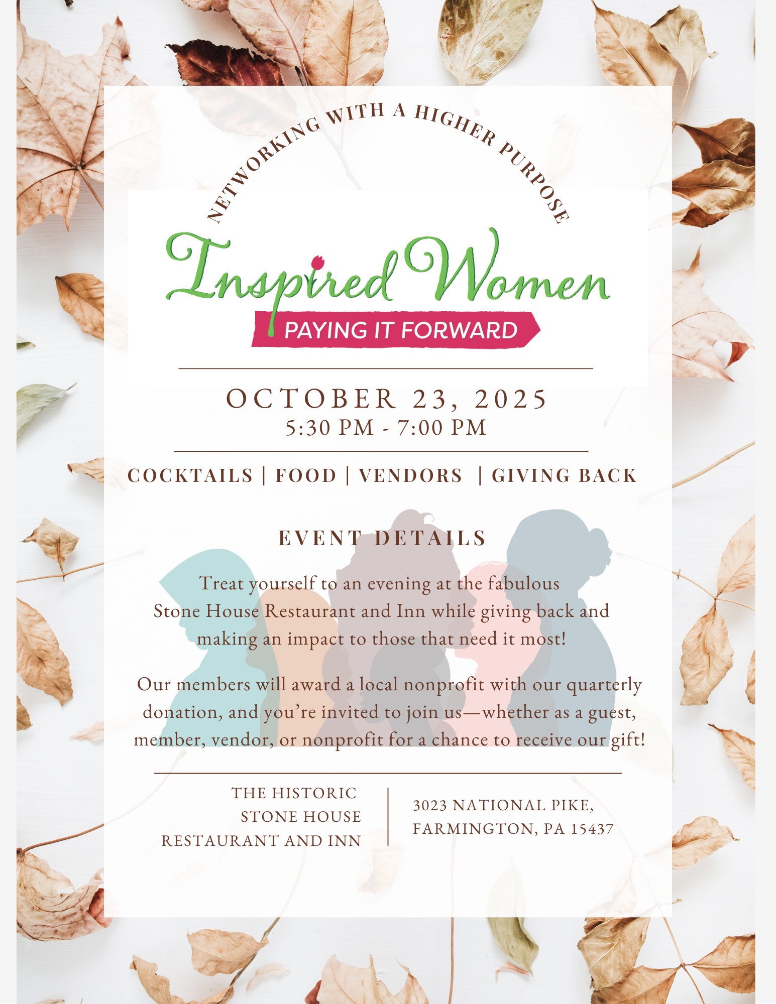 October Inspired Women Paying It Forward - Fayette Chapter Happy Hour
