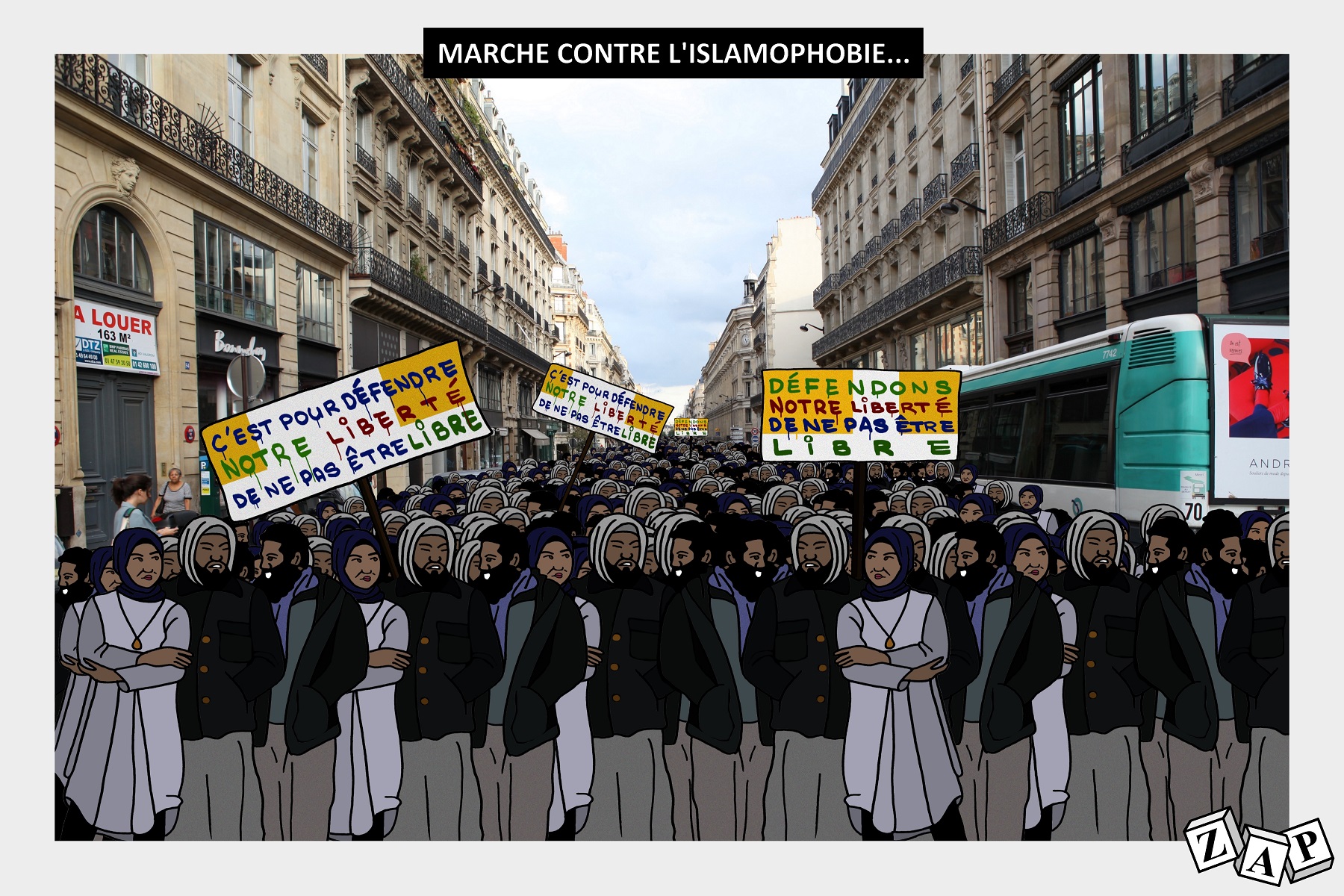 Blagues et Dessins - Le #DessinDePresse de Zap : Marche contre l ...