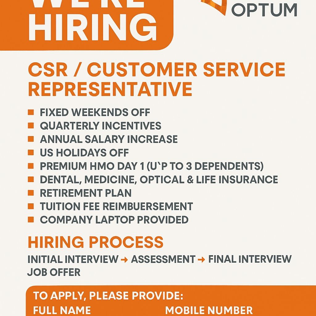 Call Center Voice & Non-Voice Job Opportunities | ‎🚨 OPTUM 🟠 SATURDAY ...