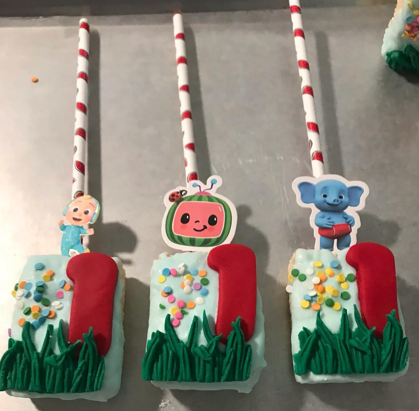 Cocomelon Rice Krispie pops... - M.C. Sweet Creations | Facebook