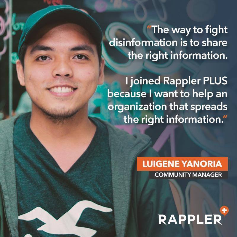 Rappler - For Lui, today’s most pressing issue is disinformation. He ...