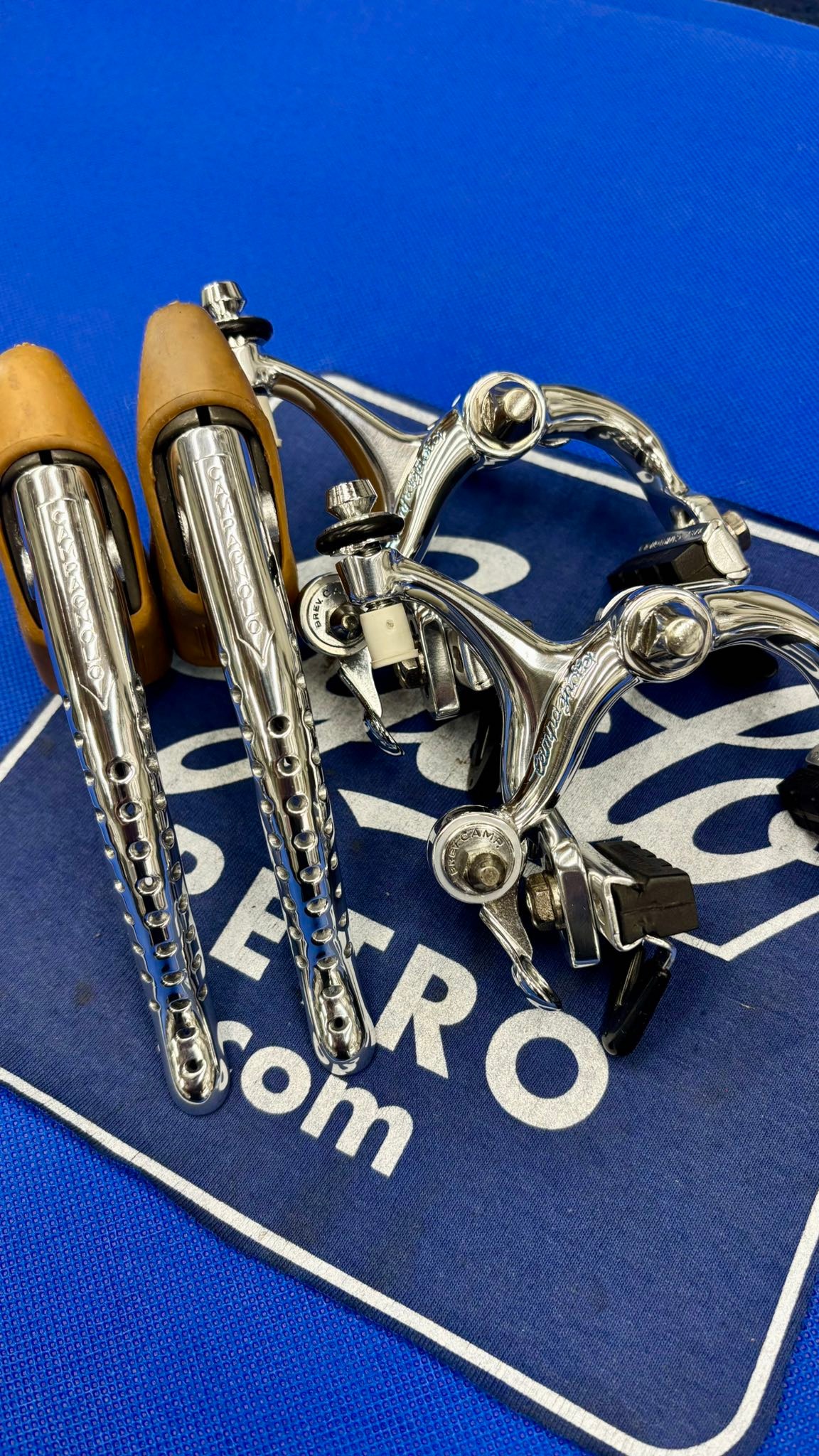 Campagnolo 1983 Super Record brake set gets blinged #campagnolo