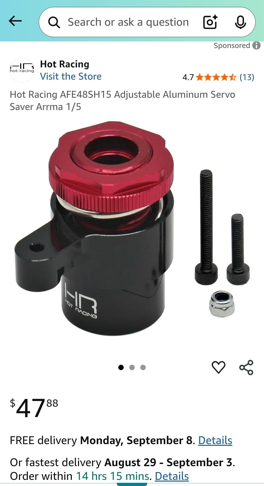 Servosaver Traxxas 3744 – Ricambio Originale Per Modelli Radiocomandati, Nuovo - Foto 2