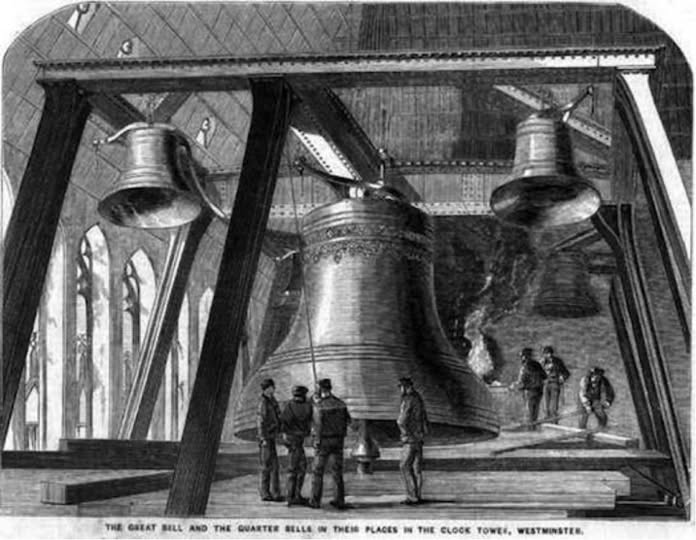 Big Ben first tolls the hour in 1859