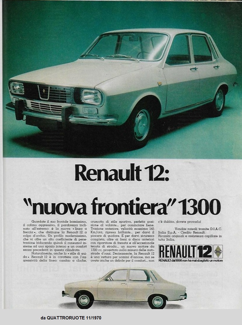 1970 – RENAULT 12 1300 advertisement, “New Frontier”