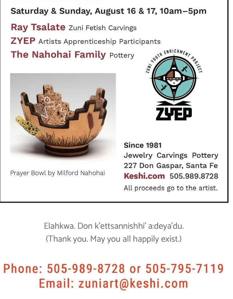 Zuni carvers at Keshi Indian Market event