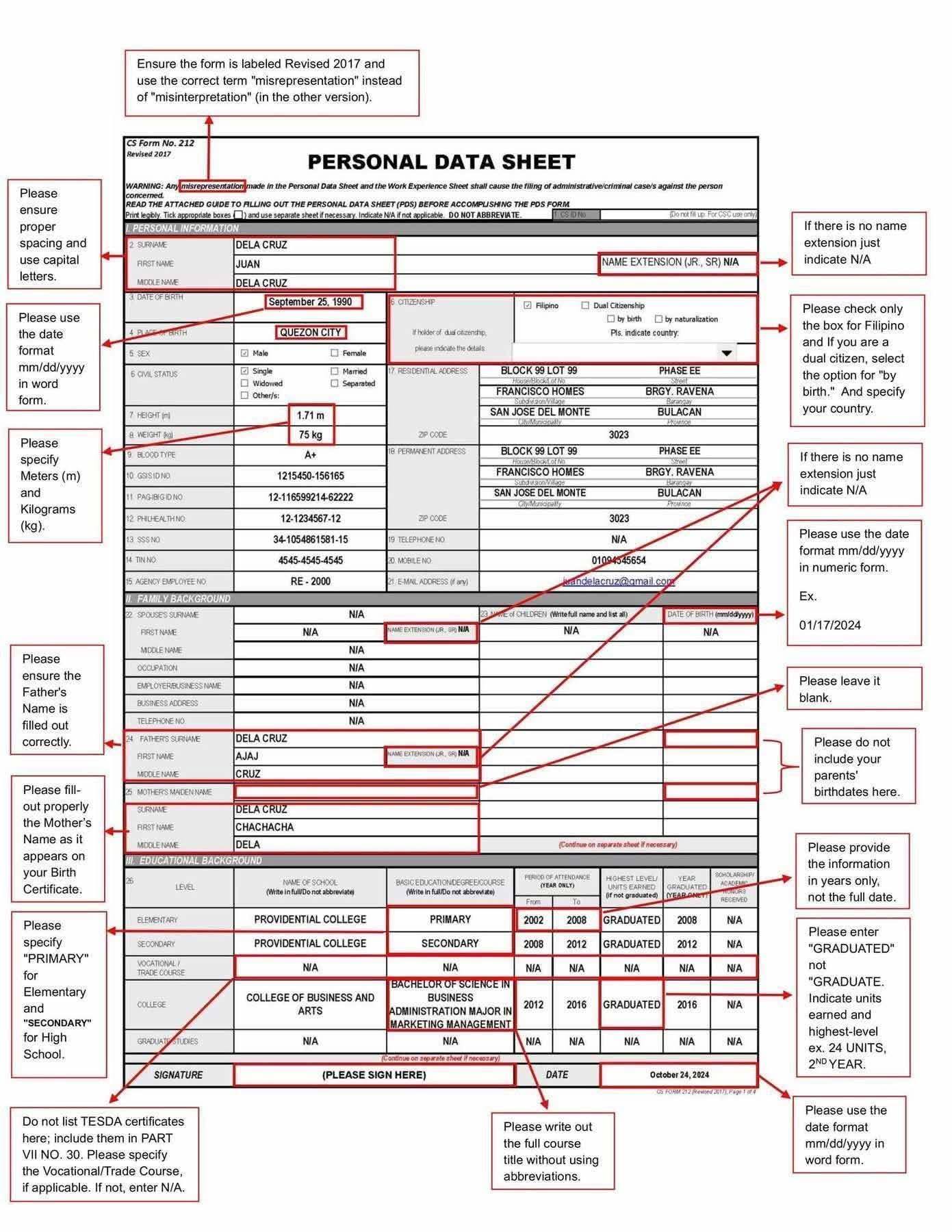 Filling out the Personal Data... - MonaLisa L. Mangadlao | Facebook
