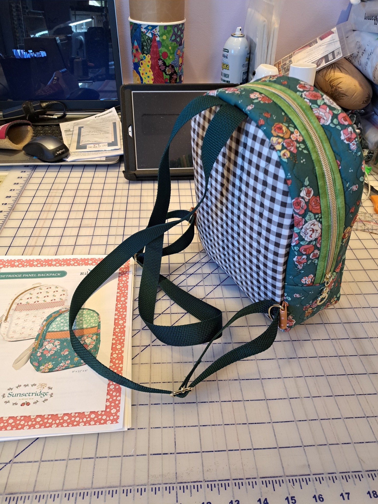 instructions for mini backpack PDF Sewing Pattern  Easy Sew TCG Card Bag Minki Kim Sunset Ridge backpack