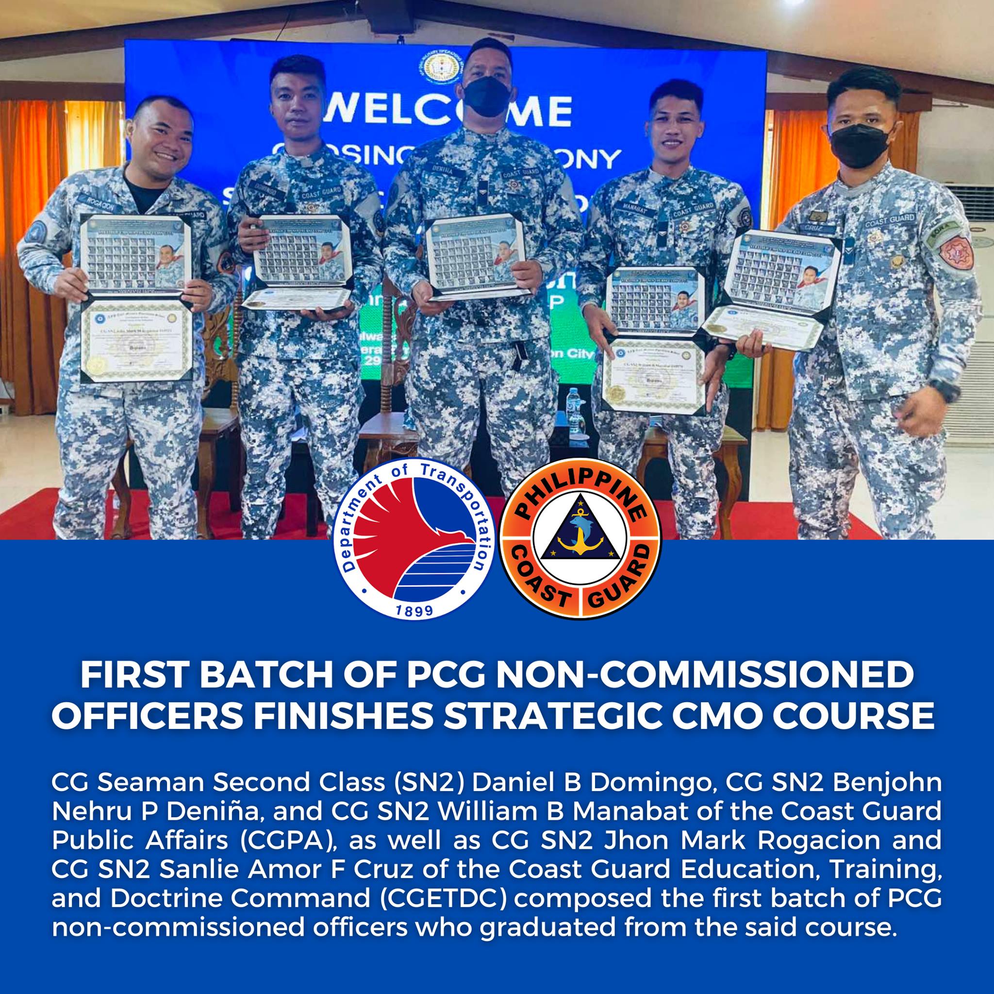 FIRST BATCH OF PCG... - Philippine Coast Guard