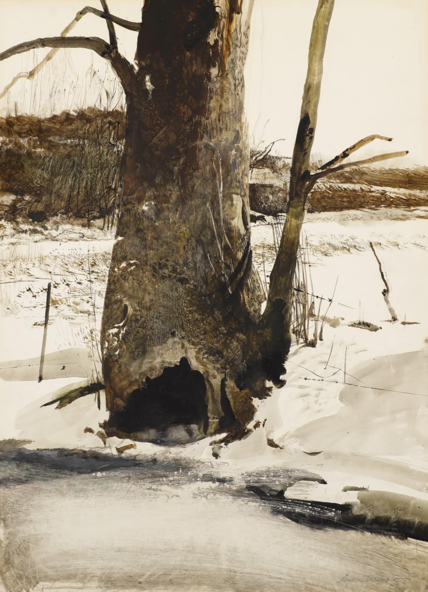 Thin Ice - Andrew Wyeth Thin Ice 1969. Style: Contemporary Realism 