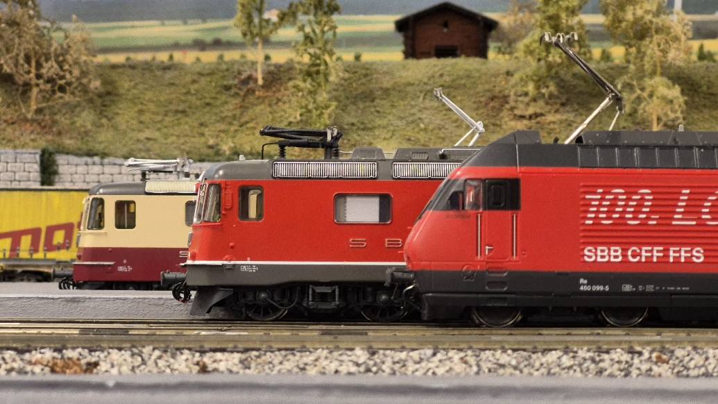 Roco, Re 4/4 II 11158, Re 6/6 11677, Re 460 099 & 085 😎