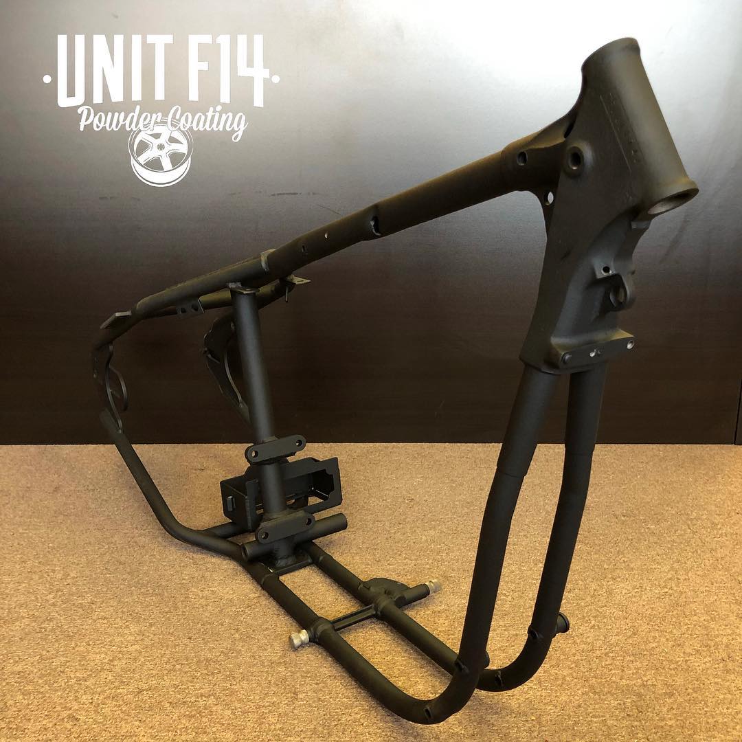Old Harley frame refinished in... - Unit F14 Powder Coating