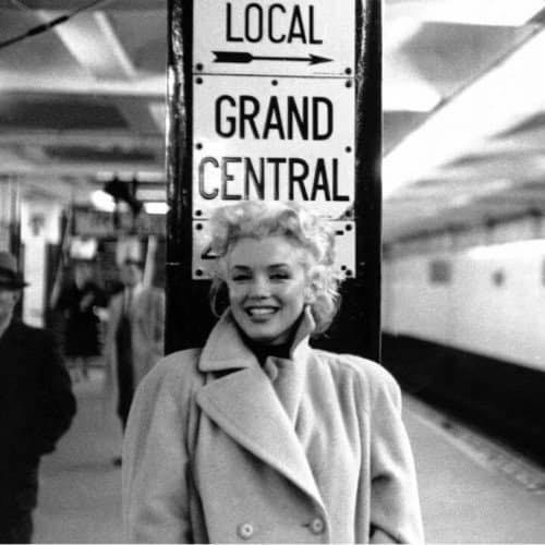 Marilyn Monroe at Grand Central Station of New York City, 1955