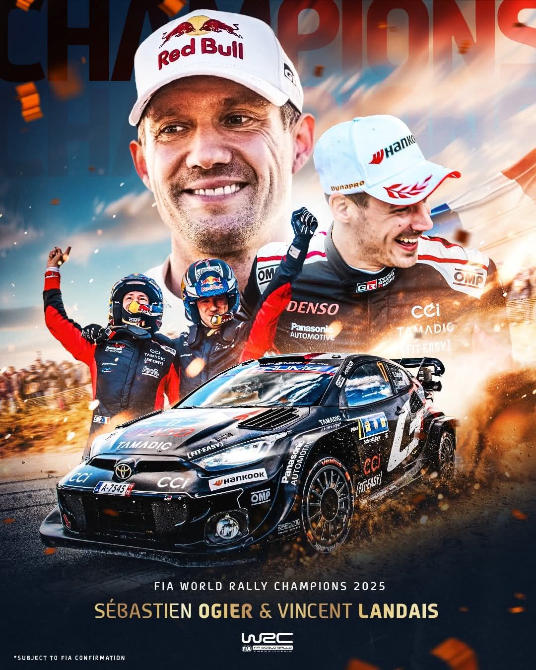 SÉBASTIEN OGIER AND VINCENT LANDAIS ARE 2025 WORLD RALLY CHAMPIONS