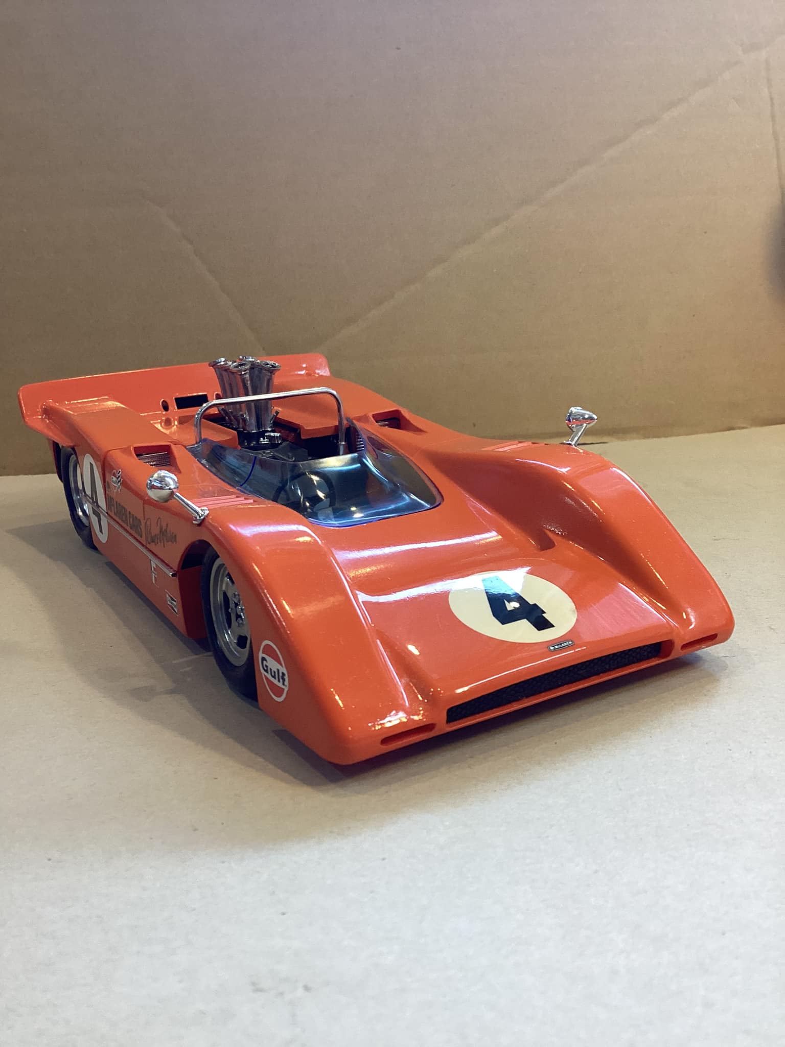 Denny Hulme's Yardley McLaren M23 using the Tamiya 1/12 kit as the
