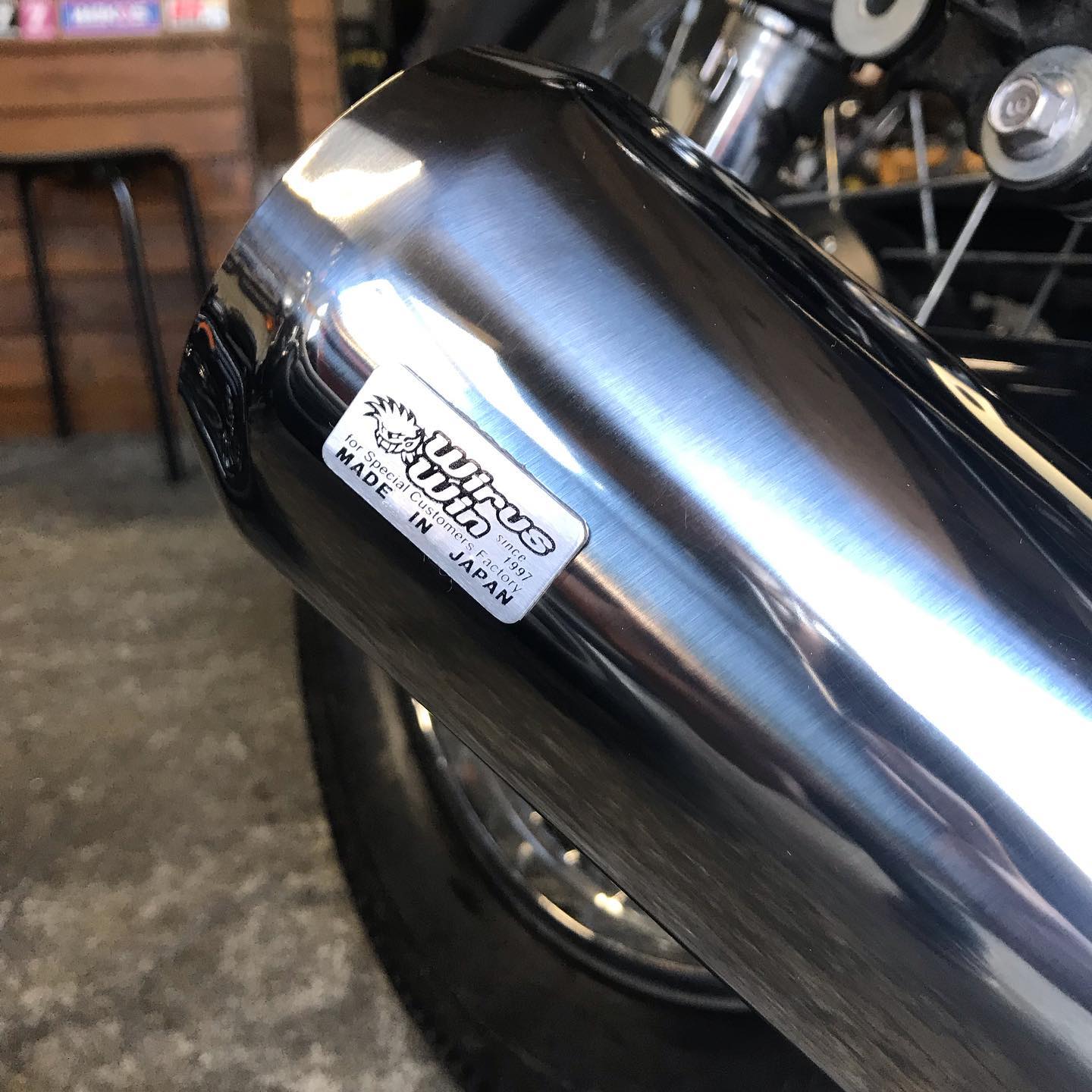250TRマフラー交換完了です。 A様ご依頼ありがとう御座いました