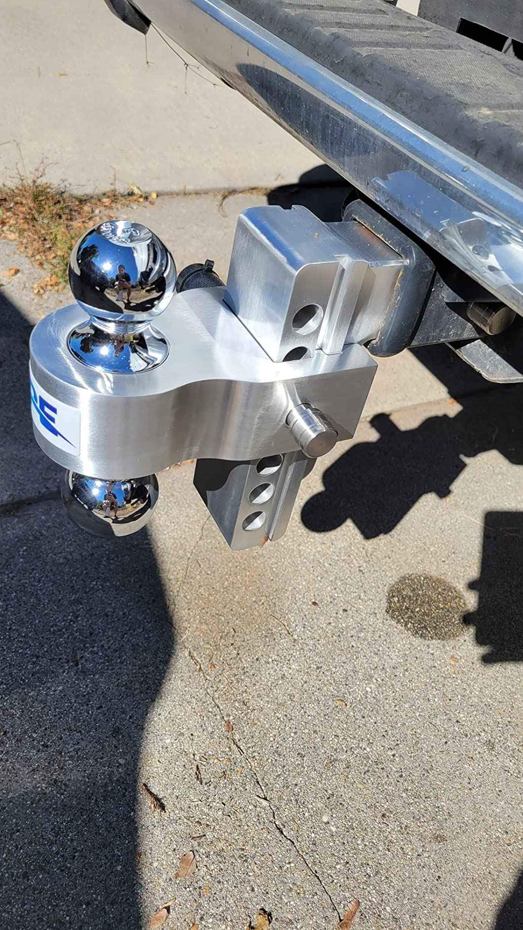 XPE Aluminum Adjustable Trailer Hitch Fits 2-inch Receiver, 8-inch Drop ...