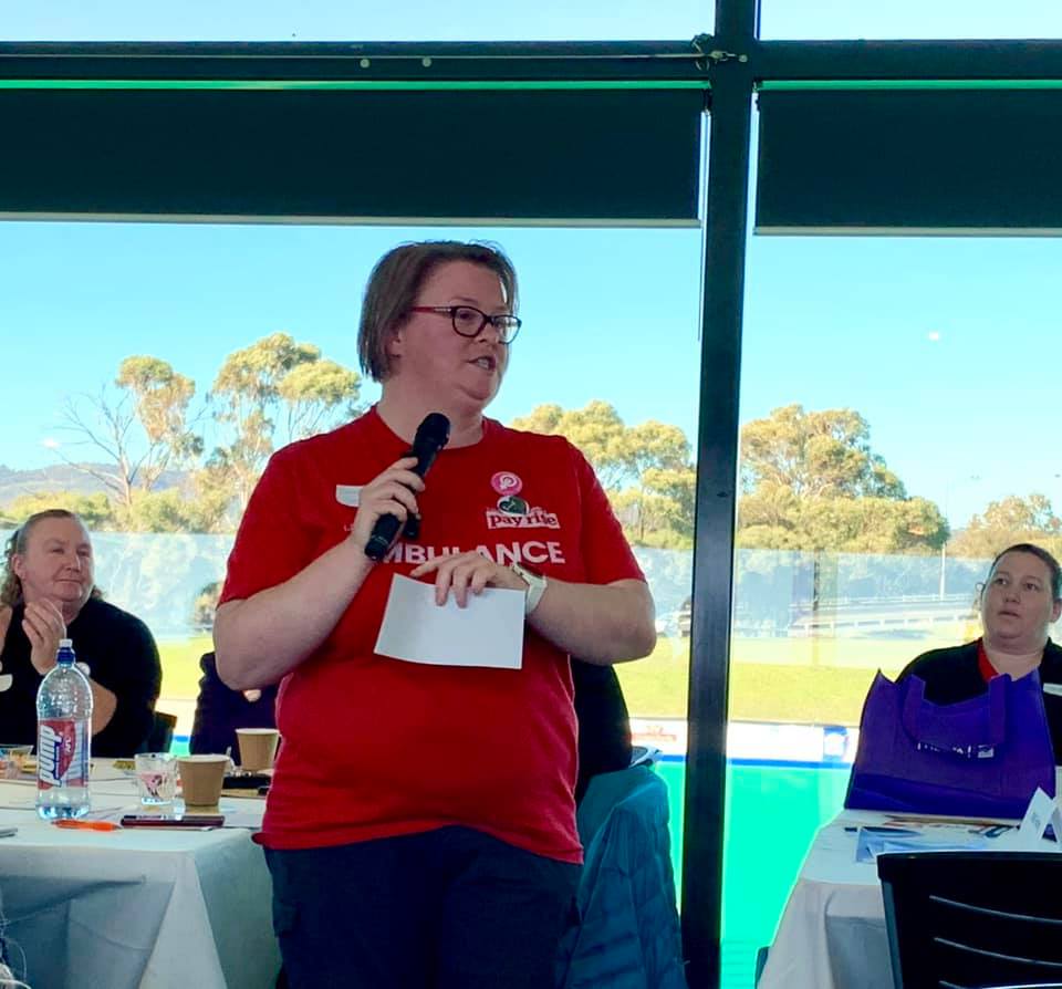 HACSU Tasmania - Paramedic Simone Haigh set a Senate...