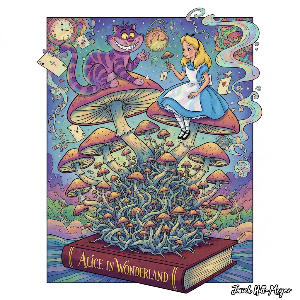 Pictured automated Alice by Jeff Noon, a sequel to Alice in Wonderland