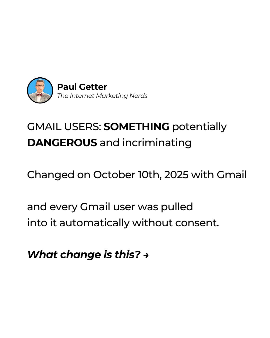 Paul Getter - Be aware! | Facebook
