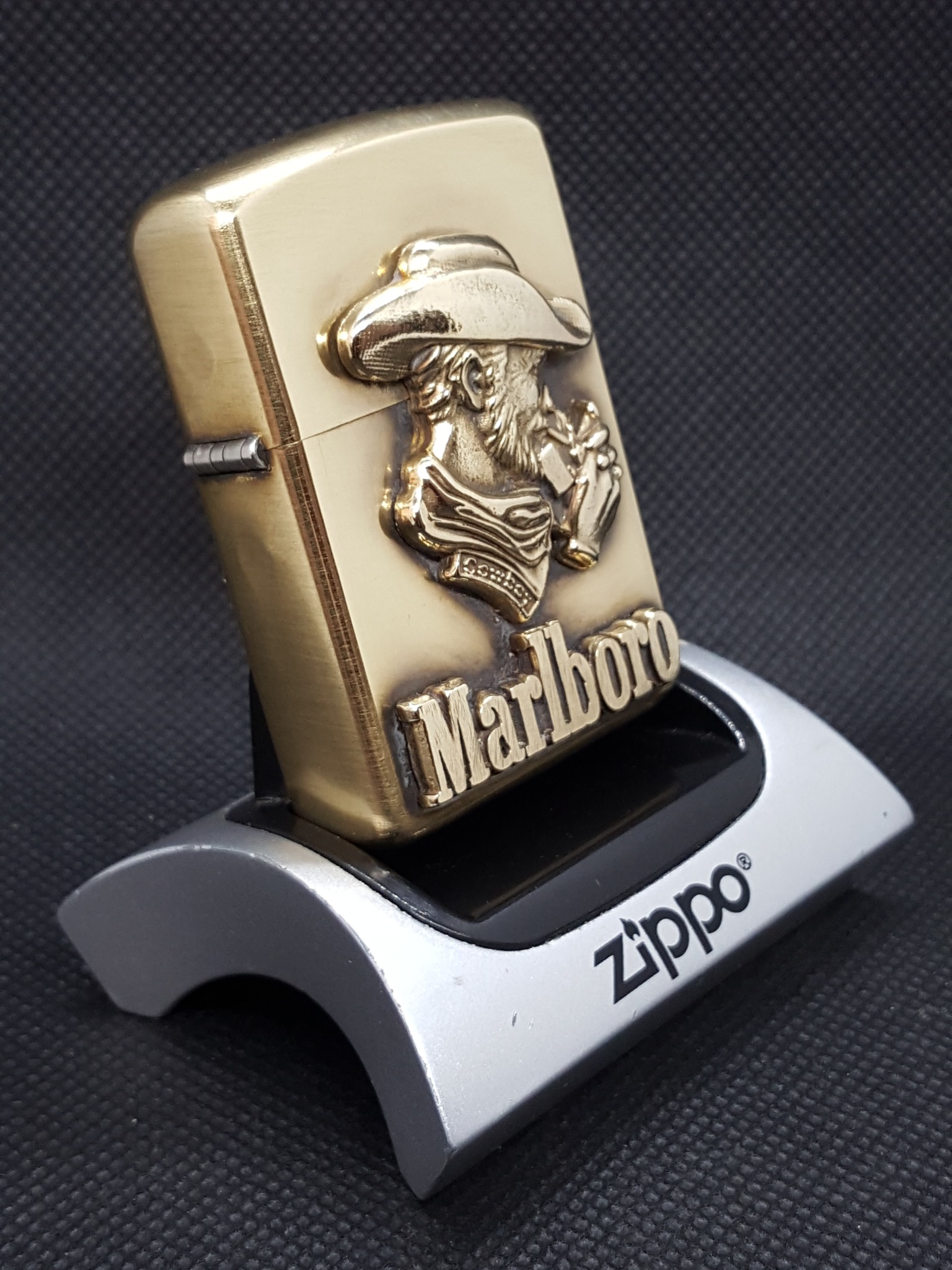 Zippo Marlboro Moon Over Mountain Lighter with Tin & Box Vintage 