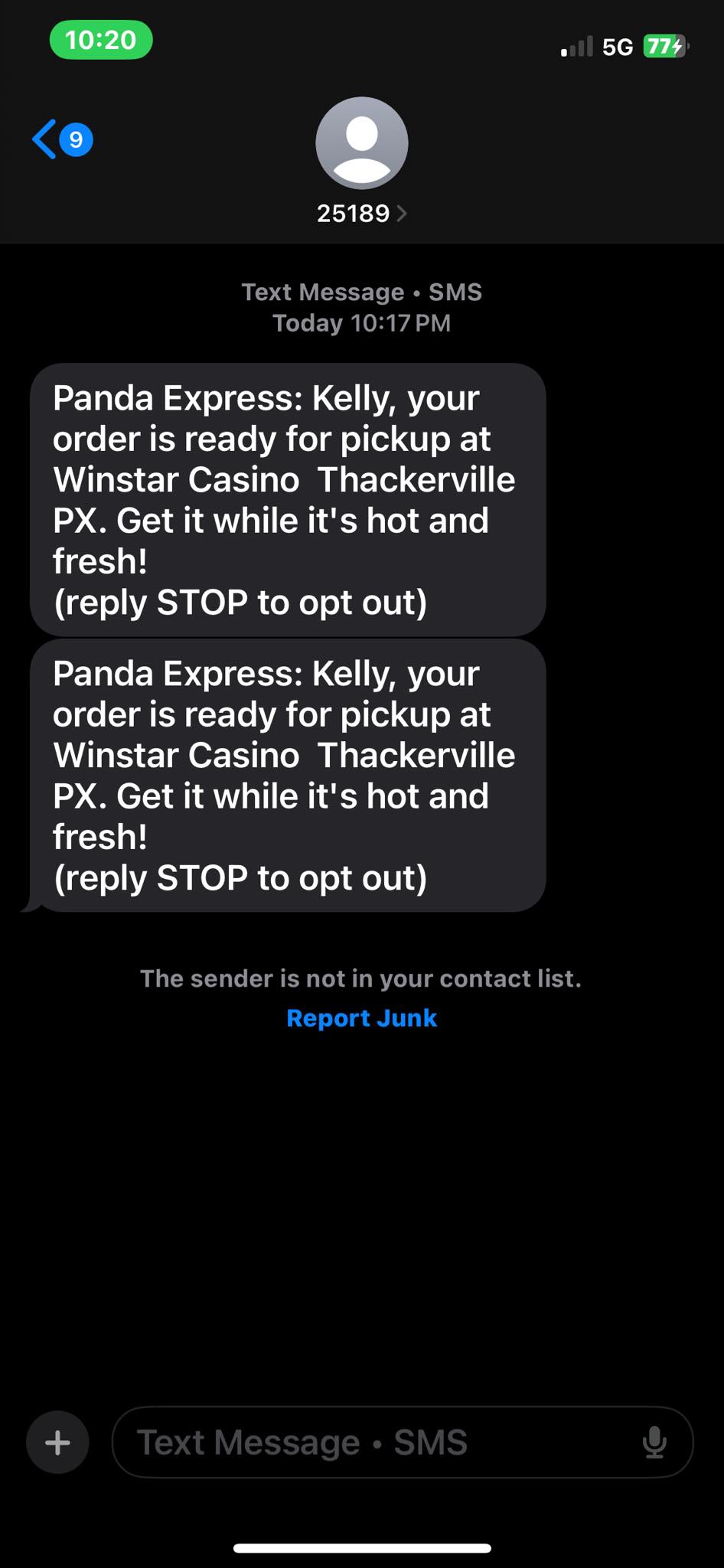 Panda Express Mobile Order Pickup Time