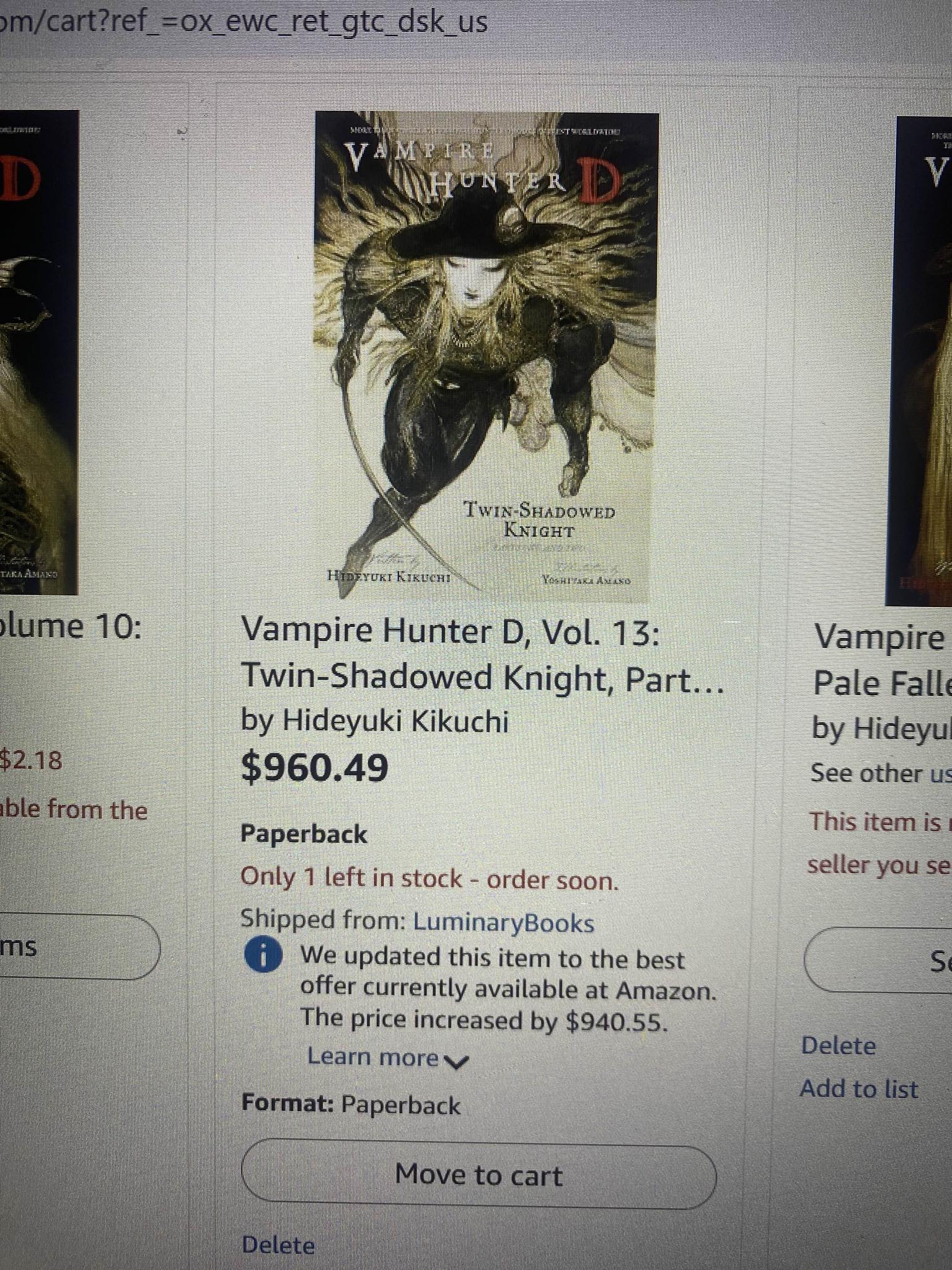 Vampire Hunter D | I haven’t read Twin-Shadowed Knight, I’m sure it’s a ...